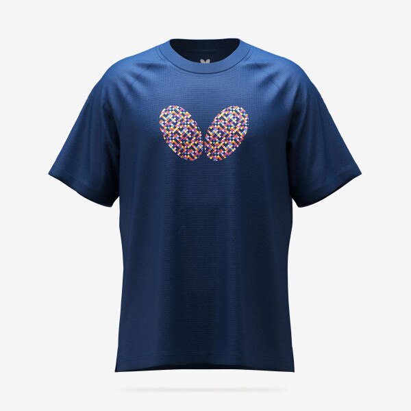 Butterfly Maltil T-Shirt - Navy-Pink
